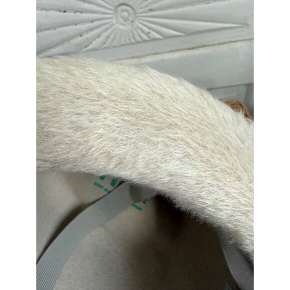 Vintage 60\'s Tan Fuzzy Wool Womens Tilted Fedora Hat Leci Size 22\